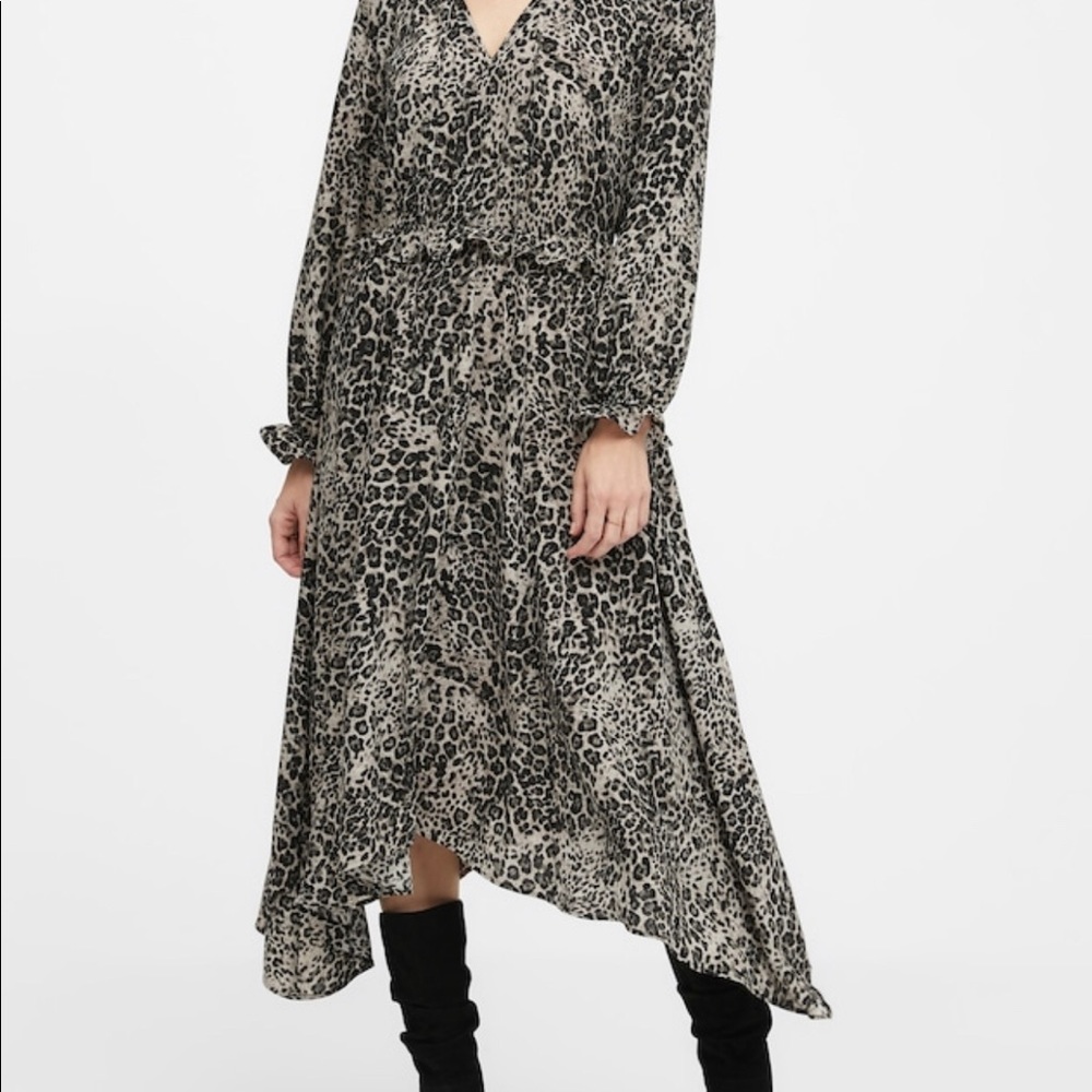 NWT Banana Republic Leopard Midi Dress Sz 6
